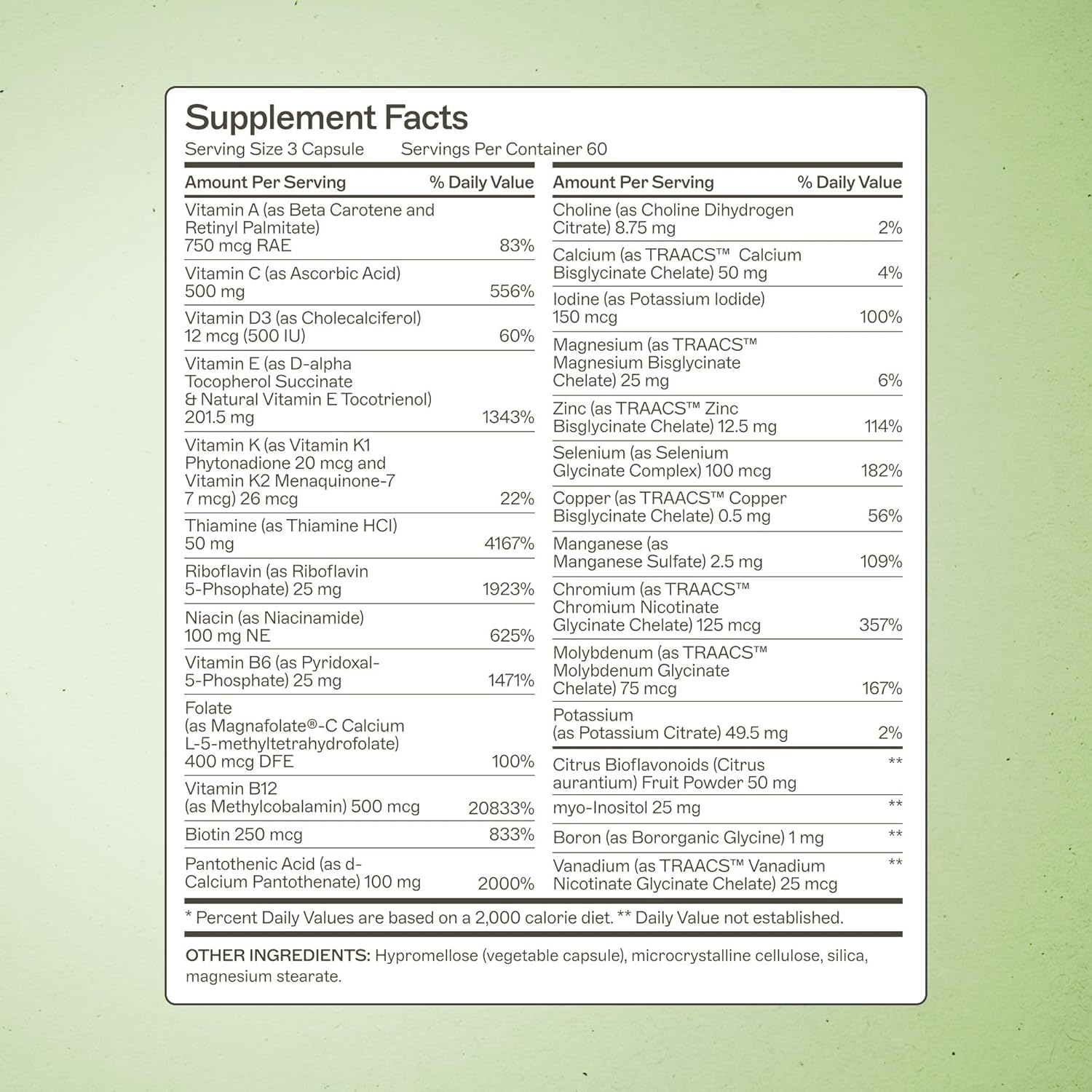Amy Myers MD Multivitamin for Women and Men - Immune & Thyroid Support, Stress Relief - Activated B Vitamins, Zinc, Selenium, Iodine - Energy Boost - 180 Capsules