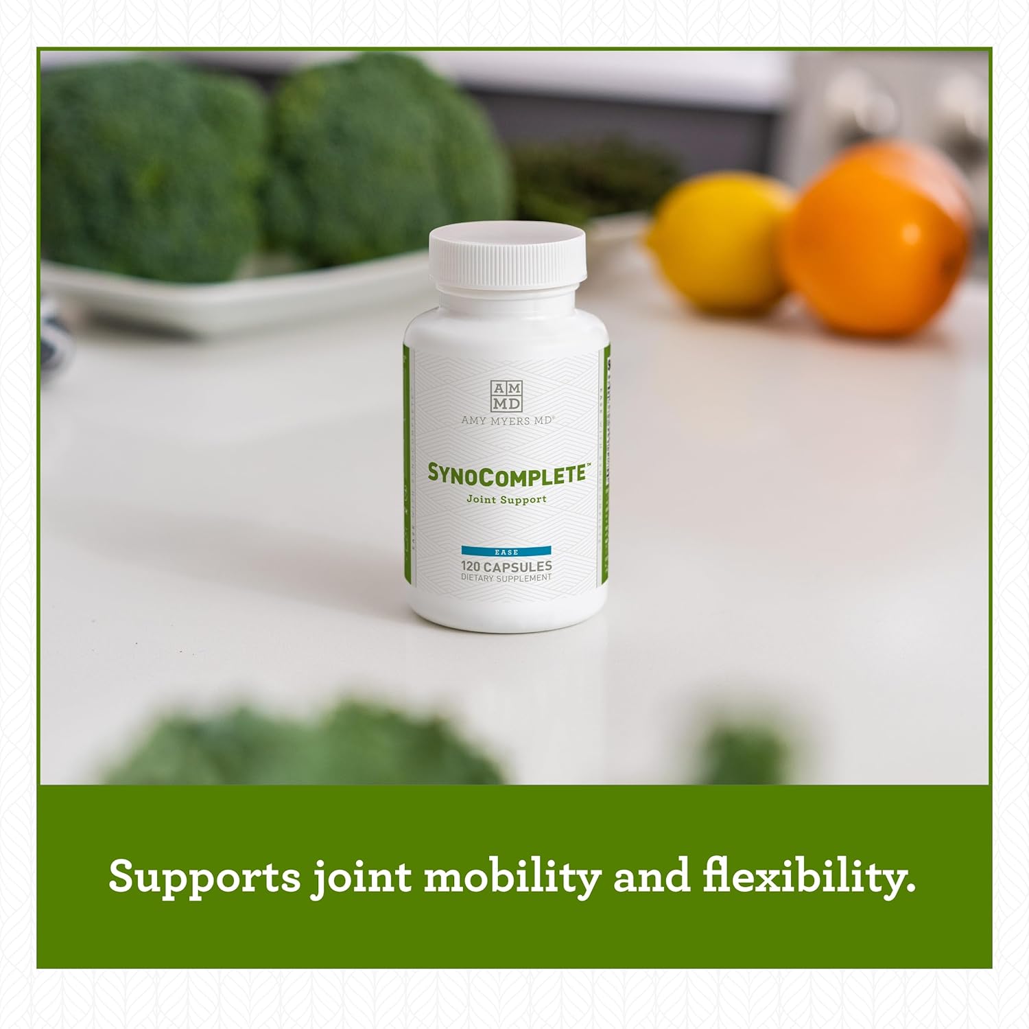 Amy Myers MD SynoComplete Health Support Supplement - Glucosamine HCL + Chondroitin Turmeric - Boswellia Serrata, BCM-95 Turmeric Extract, Hyaluronic Acid - 120 Capsules