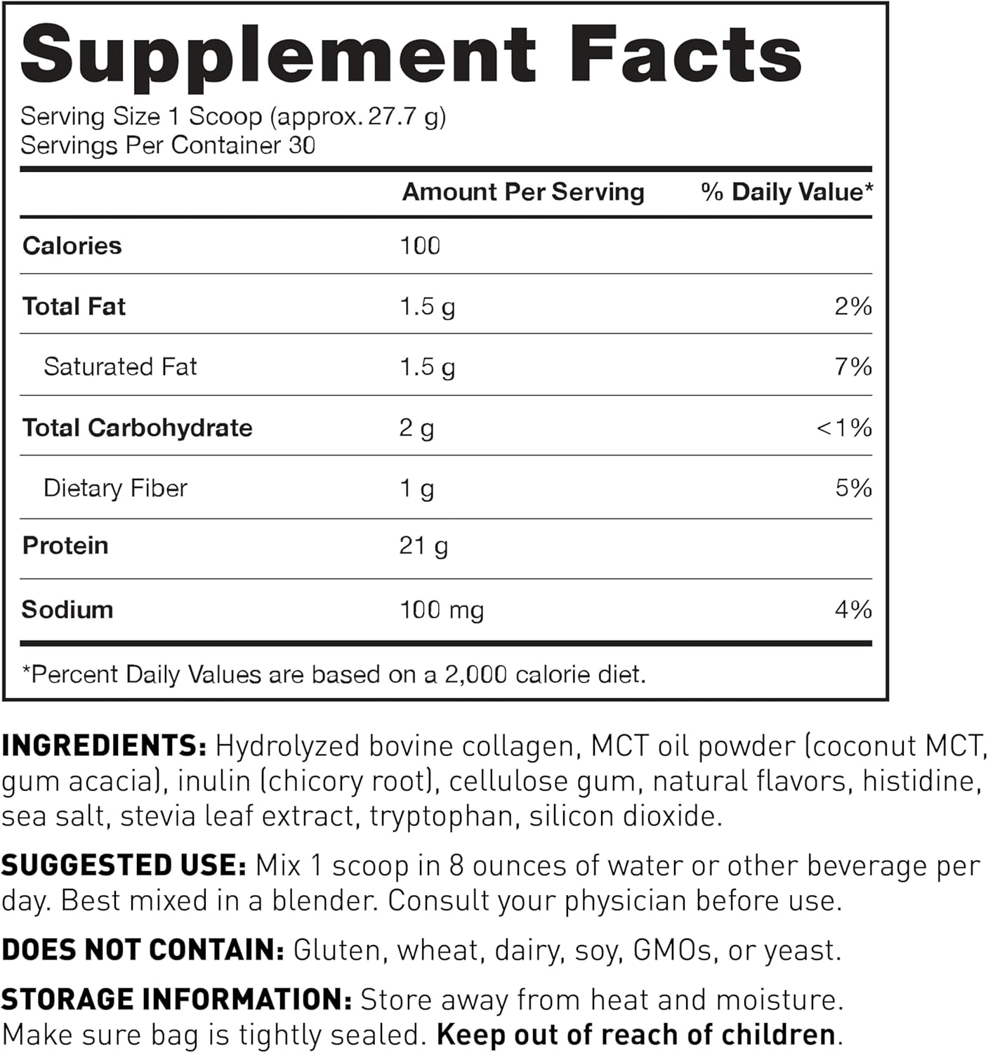 Amy Myers MD Vanilla Bean Pure Paleo Protein Powder - Grass Fed, Pasture Raised, Hormone Free - Keto & Paleo Friendly - 29.31 oz
