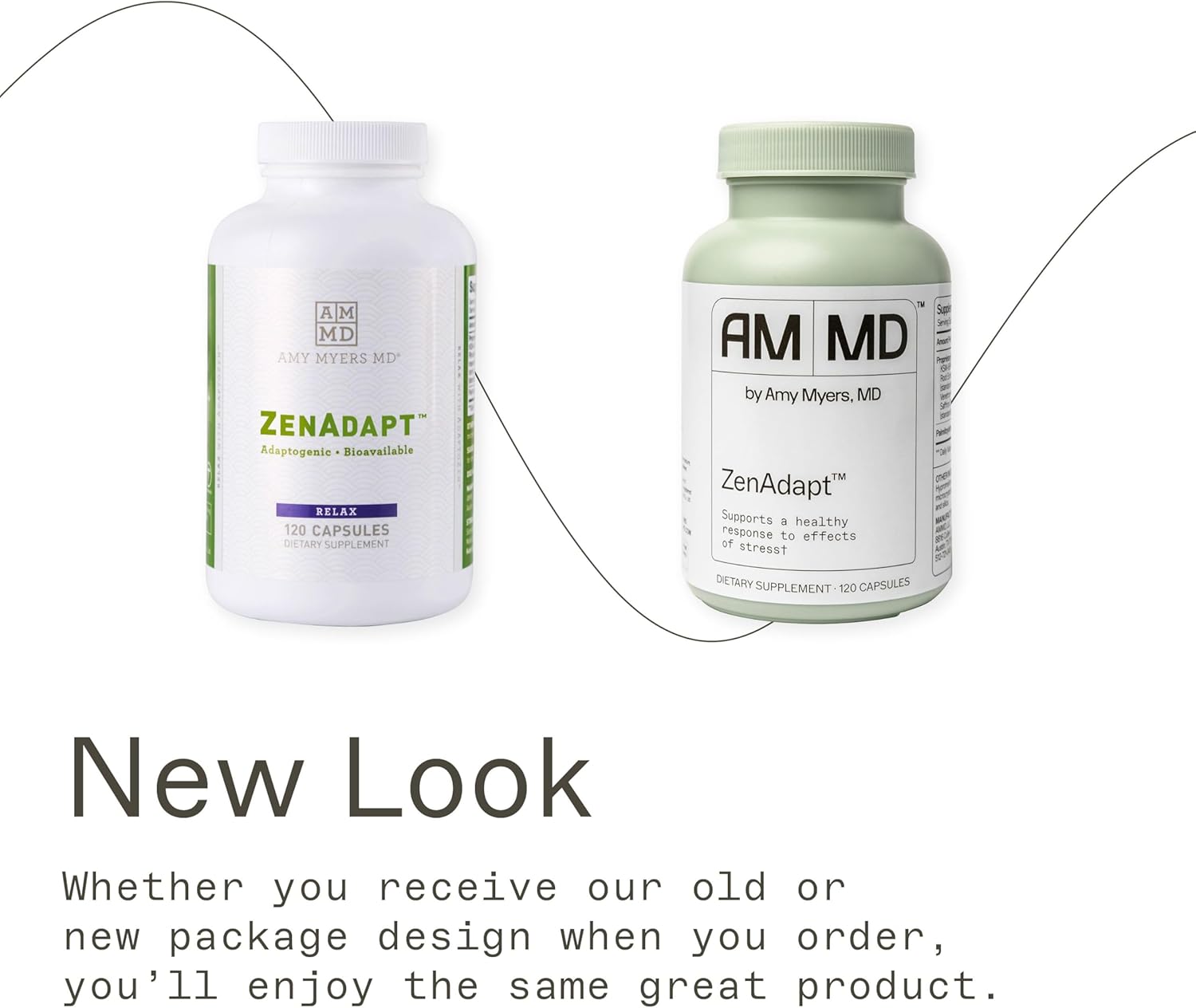 Amy Myers MD ZenAdapt - Adaptogen Supplement for Mind & Stress Relief - Pea & Saffron Blend - 120 Capsules