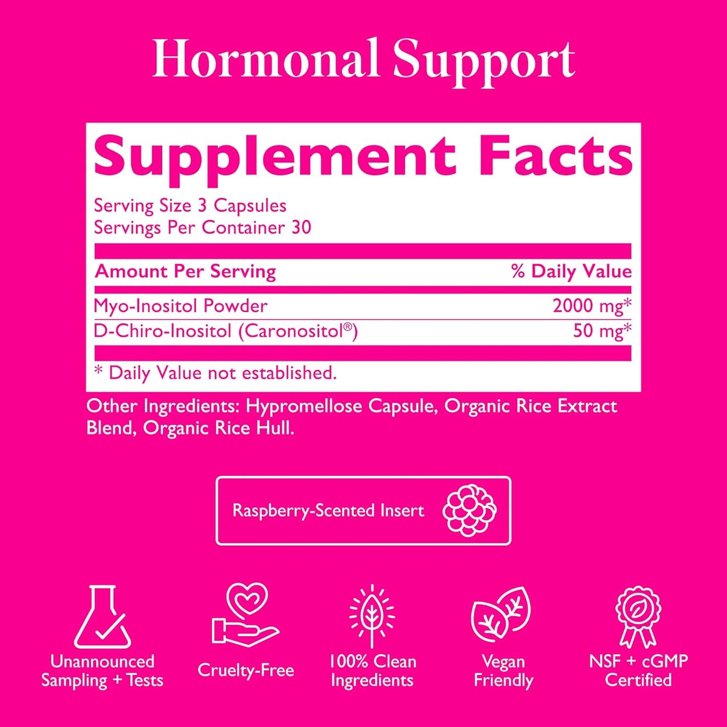 Amy Suzanne Ovarian Support Vitamins - Hormone Balance & Metabolism Blend for Women - PMS Supplement - 90 Capsules