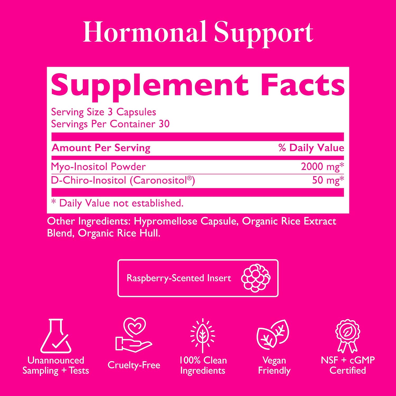 Amy Suzanne Ovarian Support Vitamins - Hormone Balance & Metabolism Blend for Women - PMS Supplement - 90 Capsules