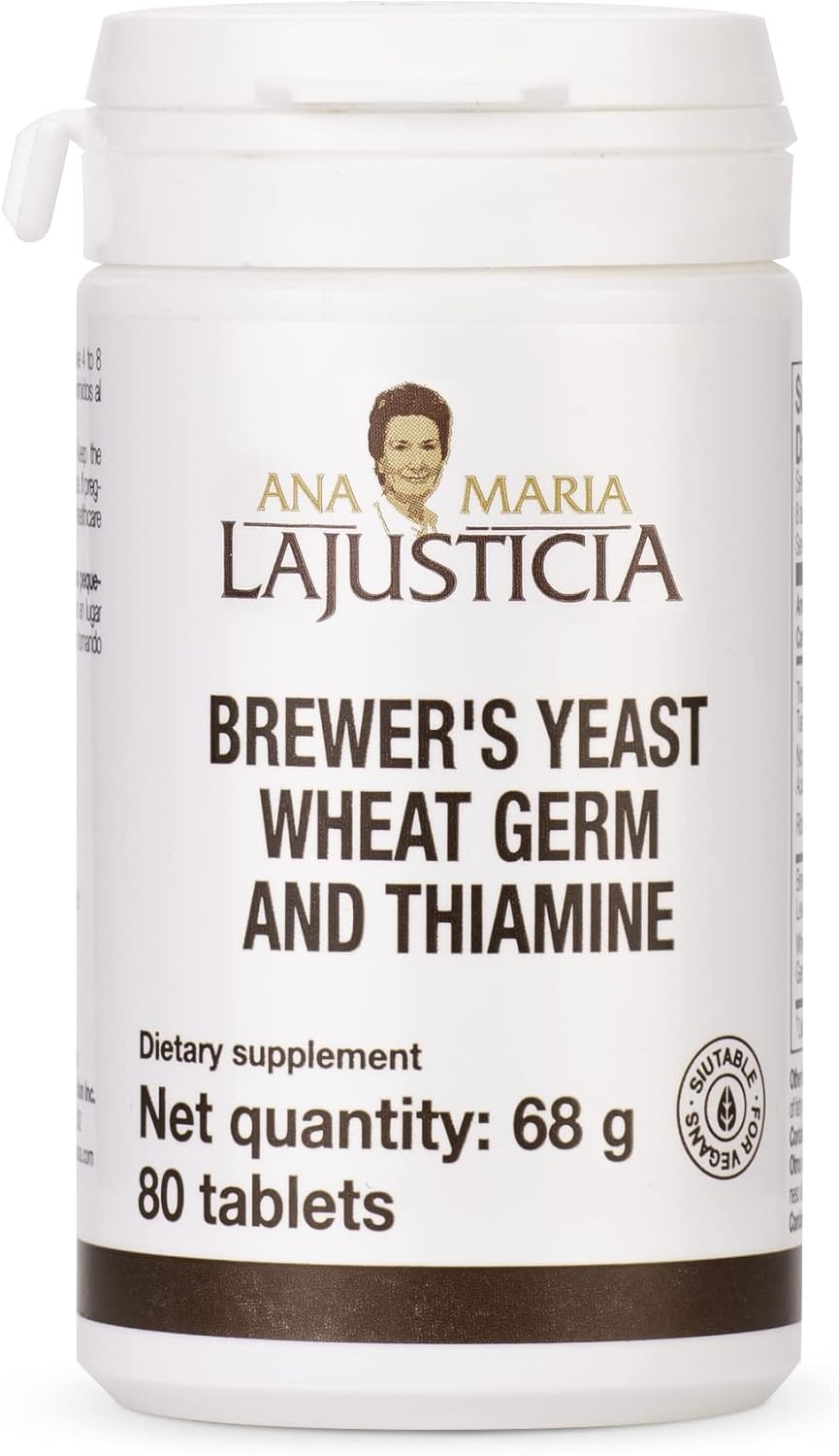 Ana Maria Lajusticia Brewer's Yeast 20-Day Treatment Pack for Heart Health & Digestion - Sugar Free & Vegan
