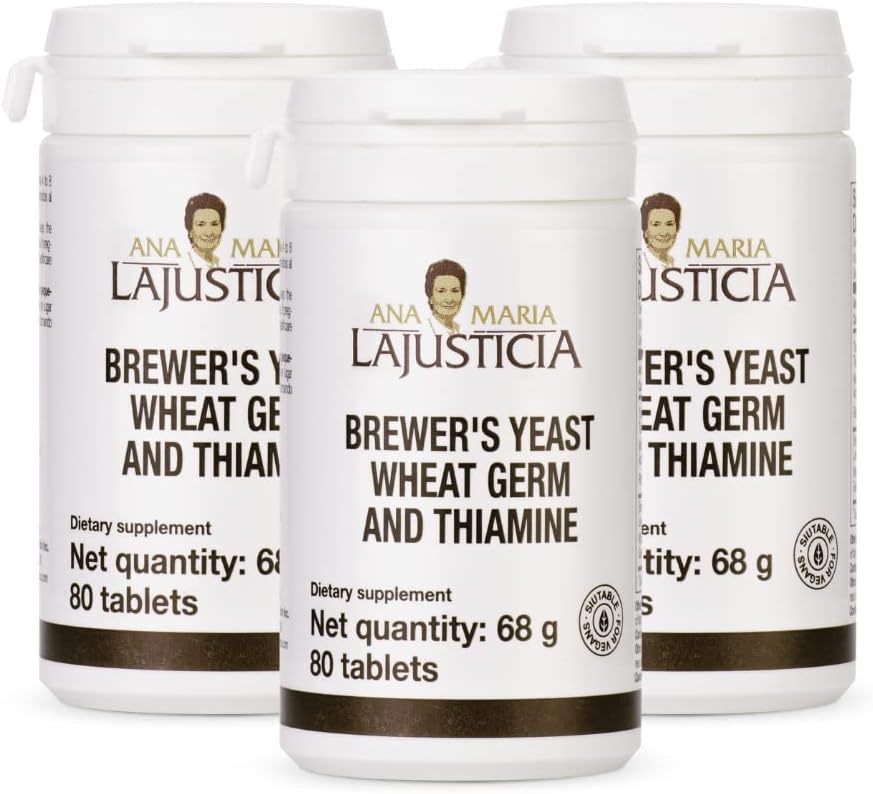 Ana Maria Lajusticia Brewer's Yeast 20-Day Treatment Pack for Heart Health & Digestion - Sugar Free & Vegan