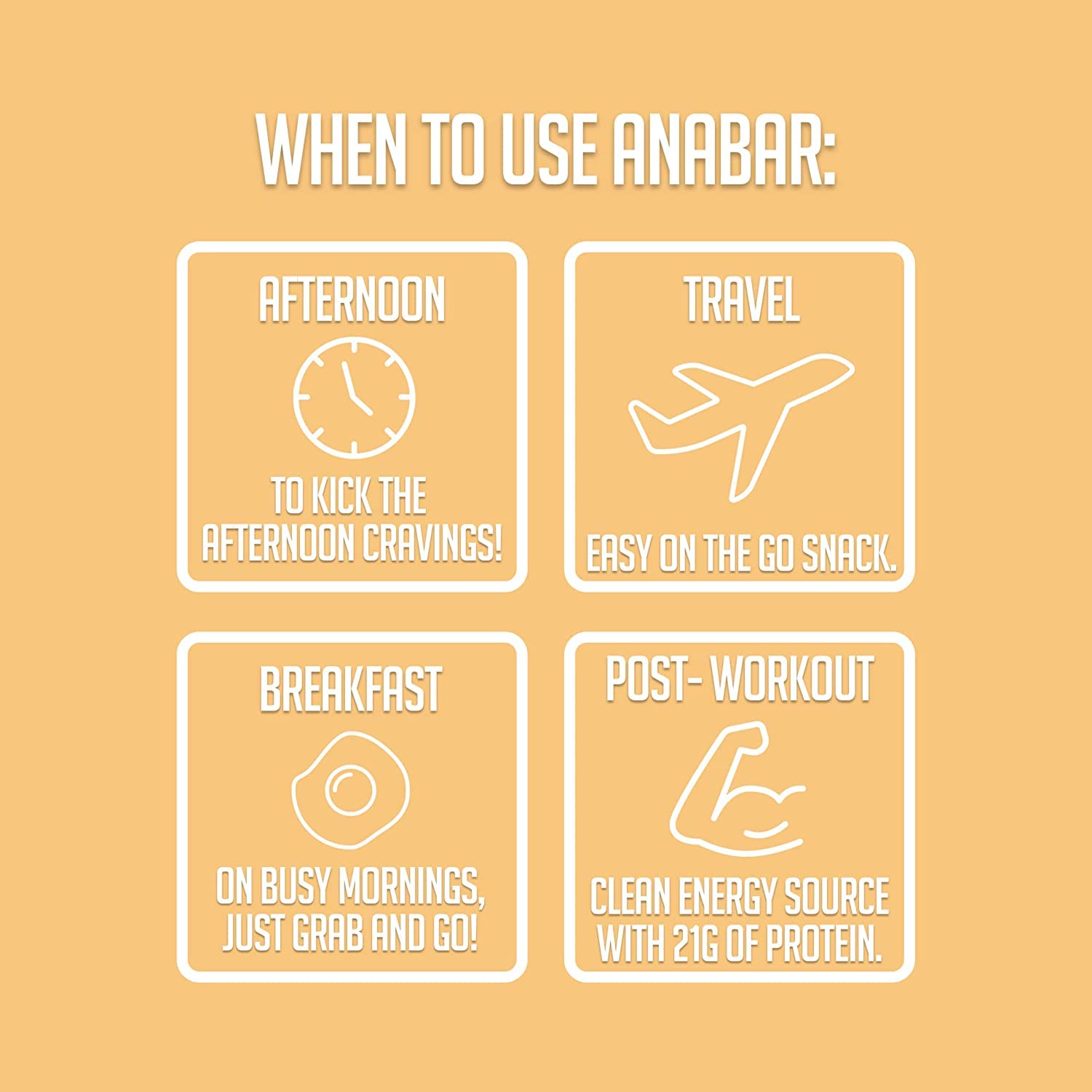 Anabar Protein Bar - High Protein, No Sugar Alcohols, White Chocolate Cinnamon Swirl Crunch (12 Bars)