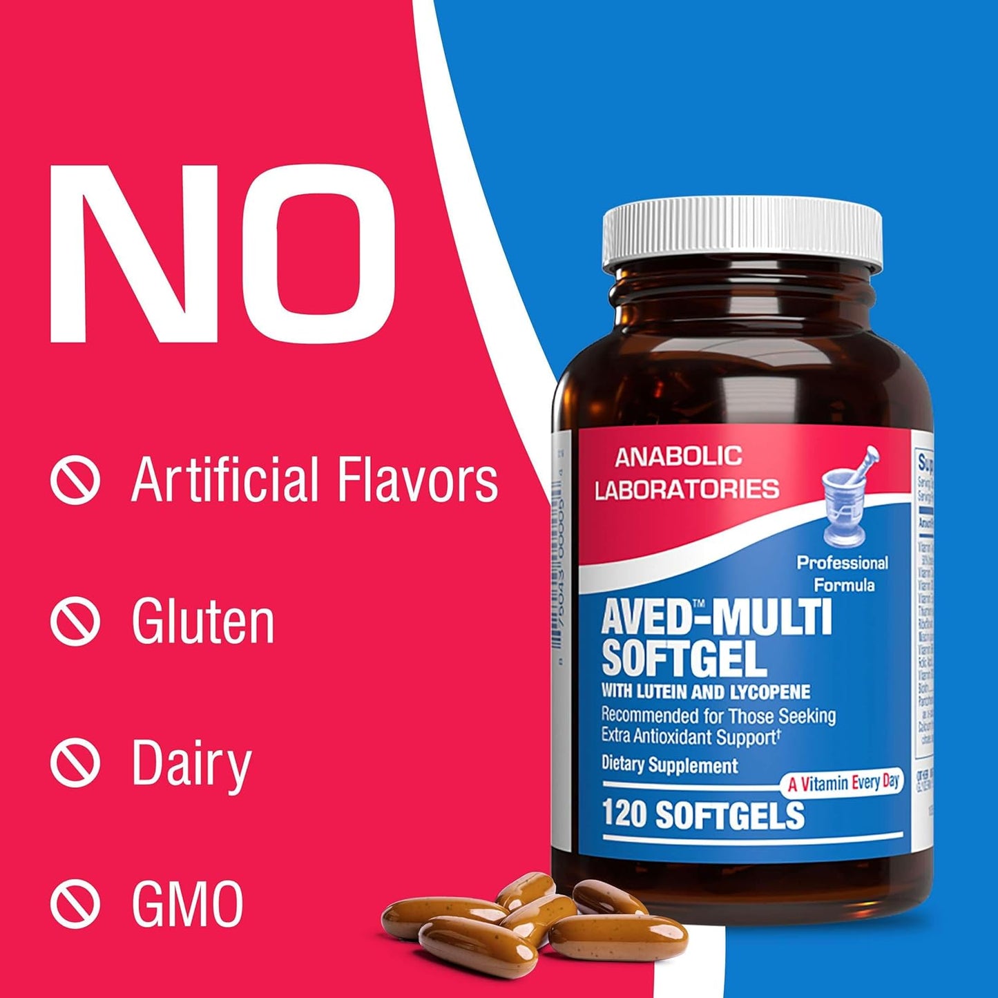 Anabolic Laboratories Daily Multivitamin Softgels for Men and Women - 120 Daily Multi Vitamin and Minerals Supplement for Overall Health