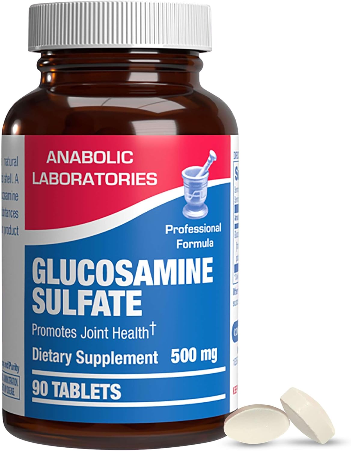 Anabolic Laboratories Glucosamine Sulfate 500mg - 90 Joint Supplements for Men and Women - Supports Joint Tissue and Cartilage Health