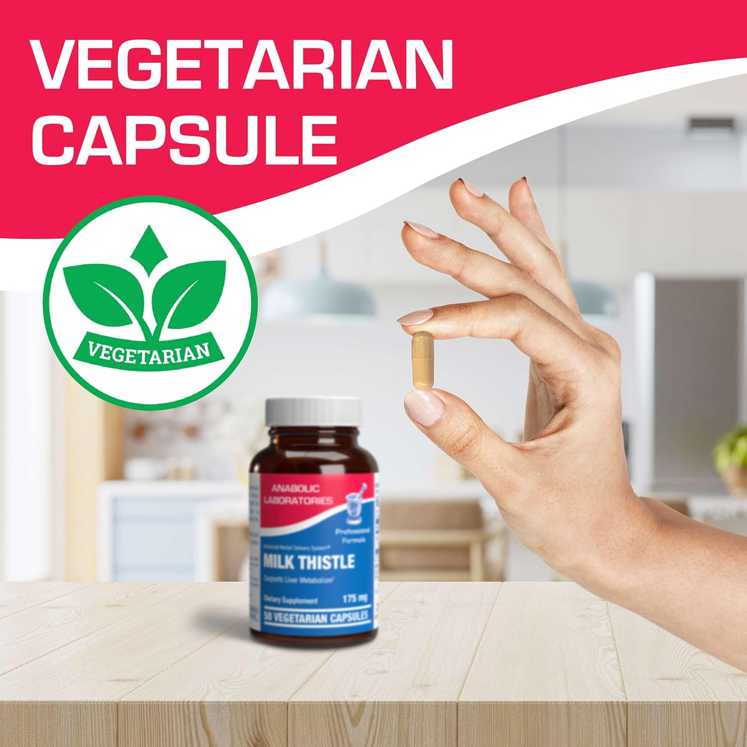 Anabolic Laboratories Milk Thistle Liver Health Supplement - 50 Vegetarian Capsules with Silymarin Extract