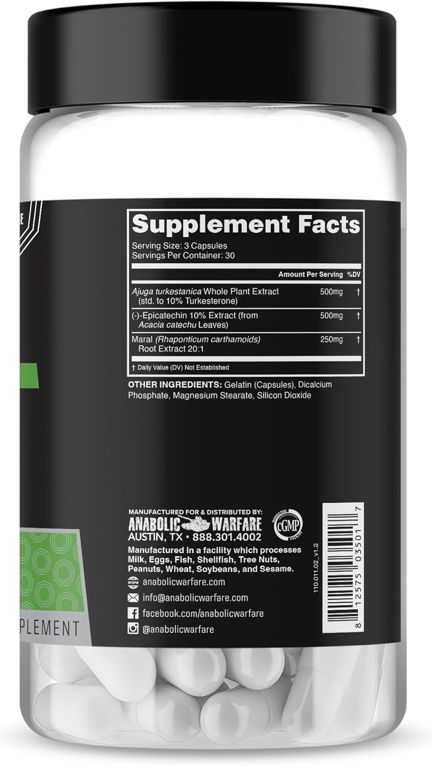 Anabolic Warfare Project Hulk Capsules for Strength, Athletic Performance & Protein Synthesis, Botanical Formula