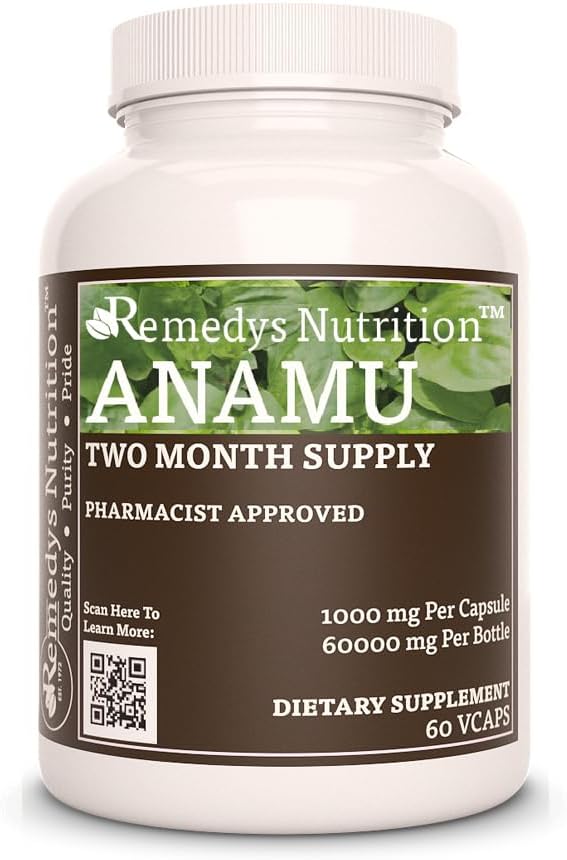 Anamu Herbal Dietary Supplement | 1,000mg, 60 Vegan Capsules | Non-GMO, Gluten-Free, Dairy-Free