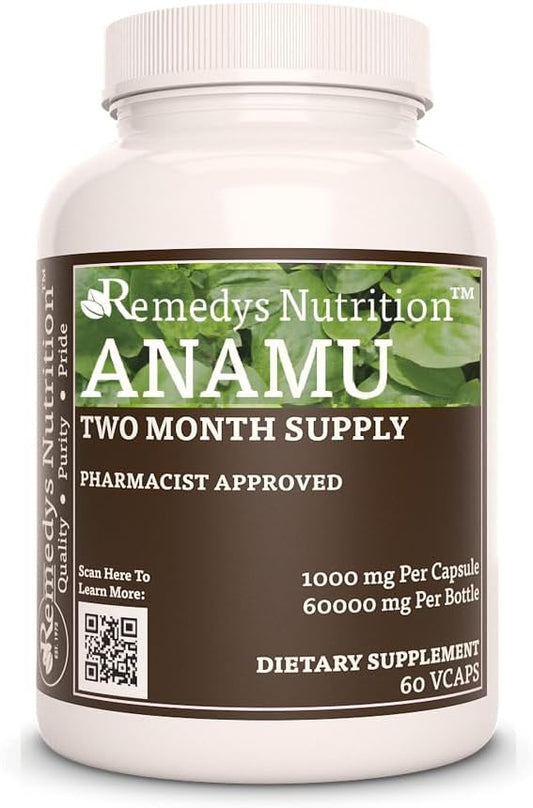 Anamu Herbal Dietary Supplement | 1,000mg, 60 Vegan Capsules | Non-GMO, Gluten-Free, Dairy-Free