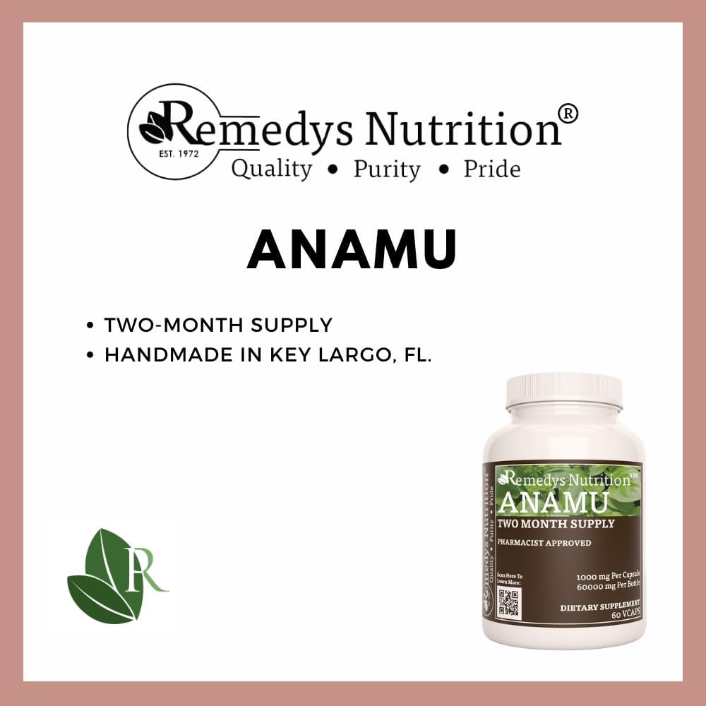 Anamu Herbal Dietary Supplement | 1,000mg, 60 Vegan Capsules | Non-GMO, Gluten-Free, Dairy-Free