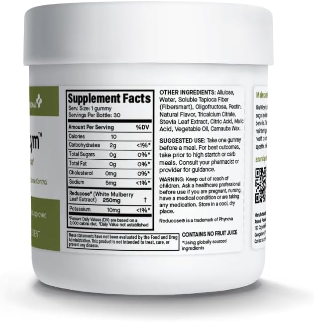 Ananda Professional GluNOzym Balance Gummies - Peach Flavor, Sugar Free, 30 Count