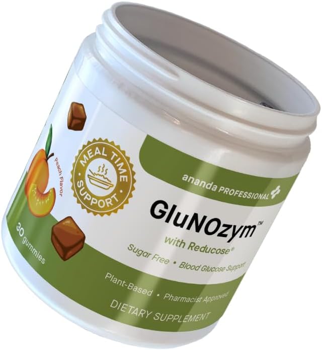 Ananda Professional GluNOzym Balance Gummies - Peach Flavor, Sugar Free, 30 Count