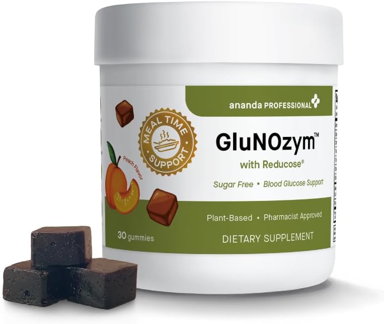 Ananda Professional GluNOzym Balance Gummies - Peach Flavor, Sugar Free, 30 Count