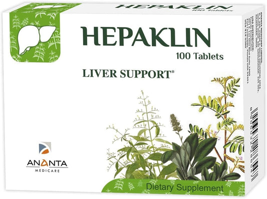 Ananta Medicare USA Hepaklin Liver Support Supplement - Herbal Formula for Liver Restoration, Detox, and Bile Flow - Reduce Fatty Deposits, Protect Against Toxins - 90-Day Supply