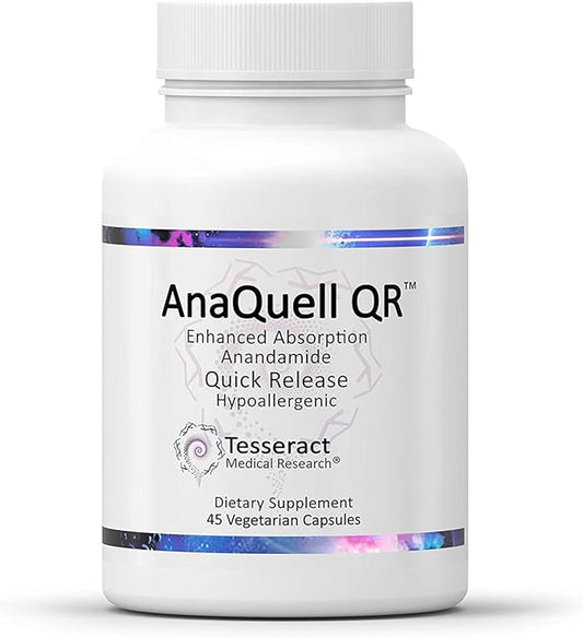 AnaQuell QR Stress Relief & Mood Support Supplement with Quick Release L Citrulline & Anandamide - 45 V-Caps, Size Exclusive