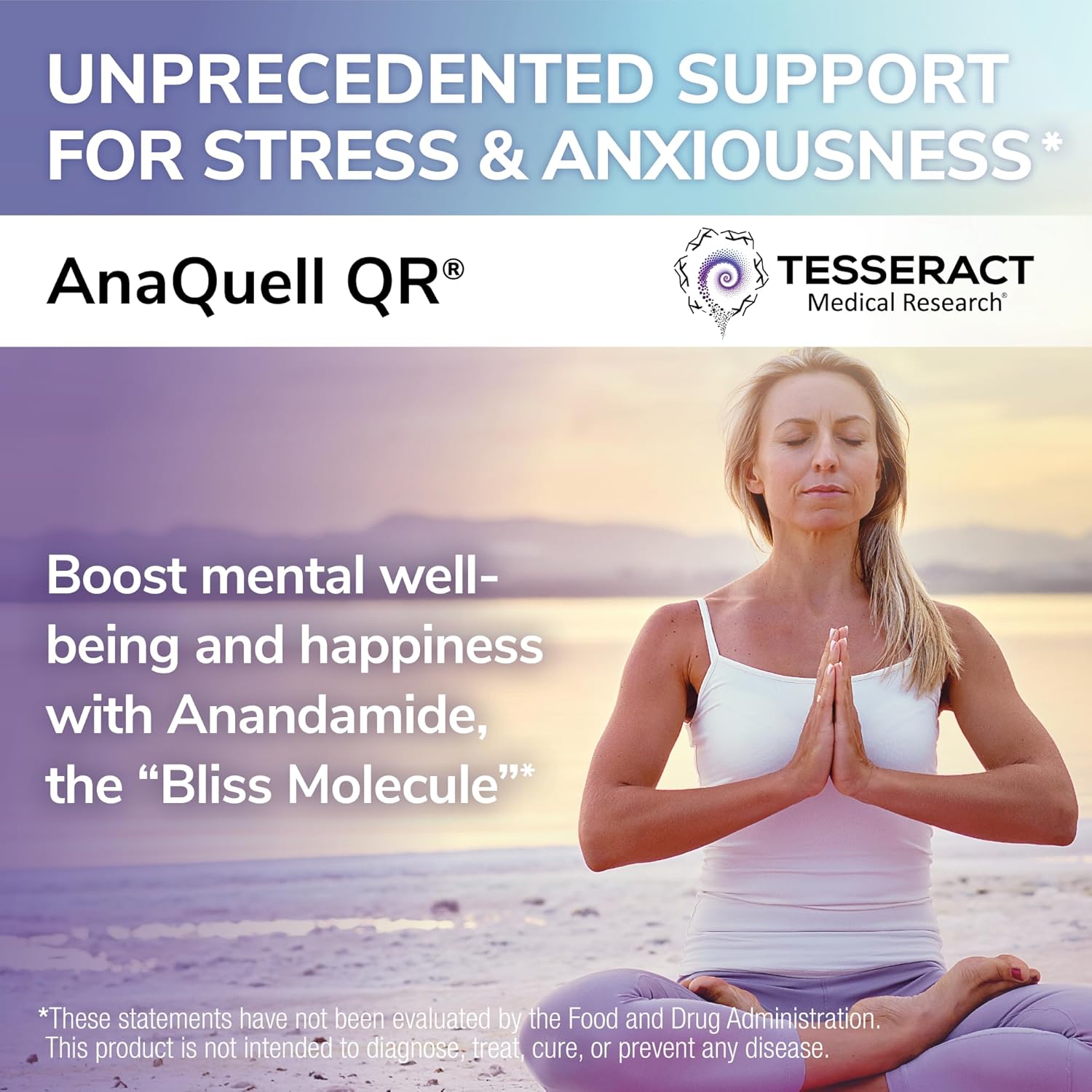 AnaQuell QR Stress Relief & Mood Support Supplement with Quick Release L Citrulline & Anandamide - 45 V-Caps, Size Exclusive