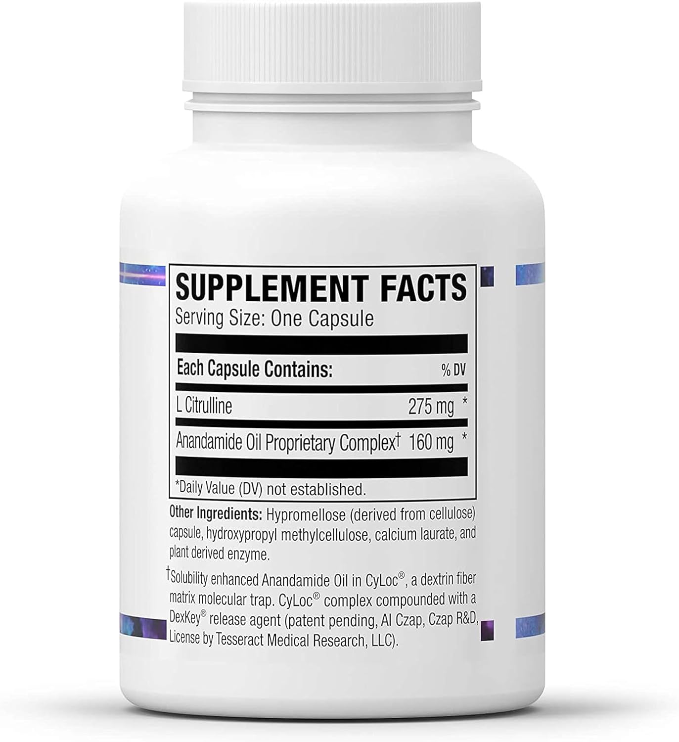 AnaQuell QR Stress Relief & Mood Support Supplement with Quick Release L Citrulline & Anandamide - 45 V-Caps, Size Exclusive