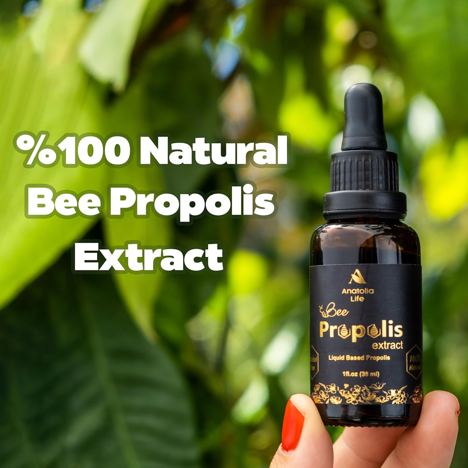 Anatolia Life Organic Propolis Extract & Lemon Essential Oil Set - Alcohol-Free, Immune Support, DIY Candle Making