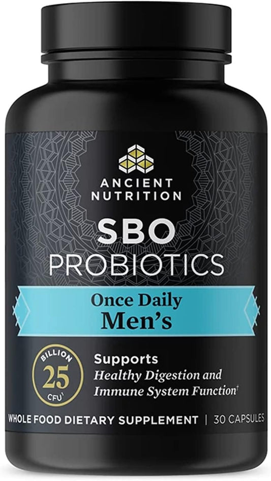 Ancient Nutrition Men's Probiotics - 30 Ct Once Daily for Digestive & Immune Support, 25 Billion CFUs*