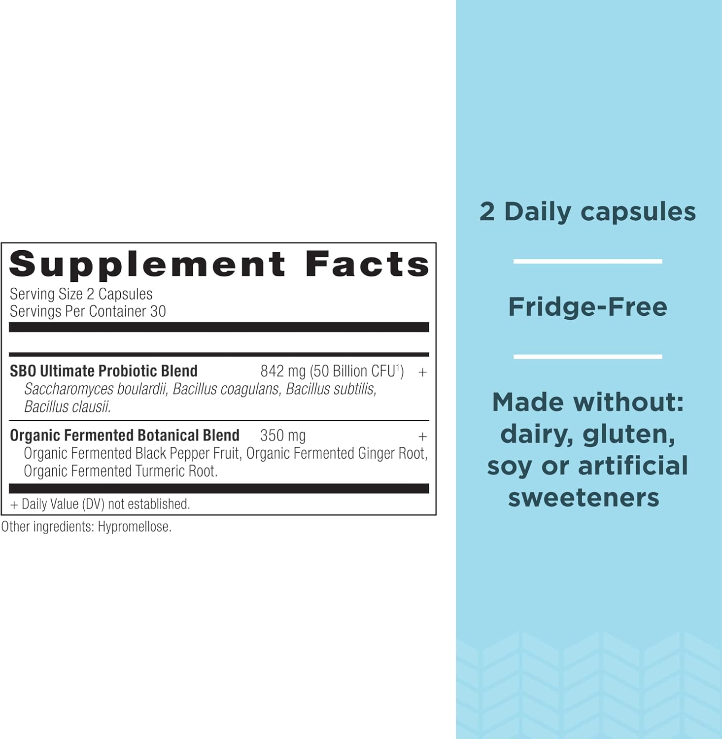 Ancient Nutrition Multi Collagen Protein Powder with Unflavored 100 Servings + SBO Probiotics Ultimate 60 Capsules