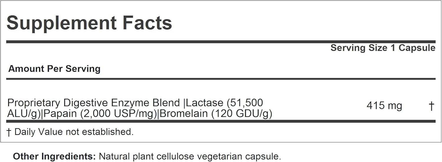 Andrew Lessman Dairy and Lactose Tolerance Capsules - Natural Enzymes for Improved Digestion of Dairy and Lactose, No Additives, Gentle Yet Effective