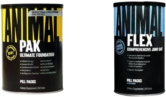 Animal Pak Flex - Joint Support Supplement with Turmeric Root Curcumin - Repair and Restore Joints - 44 Pack
