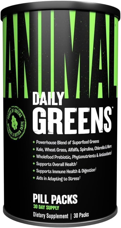 Animal TNT+ Test Booster & Prostate Support Greens with Chlorophyll, Spectra, Prebiotic, Probiotic - 30 Count - BoostGo Australia