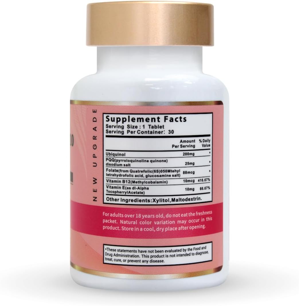 ANOKING Preconception Tablets - 30 Count | Boosts Egg Health & Fertility | With Ubiquinol, PQQ, Folate, Vitamin E | Enhances Energy Metabolism & Antioxidant Protection