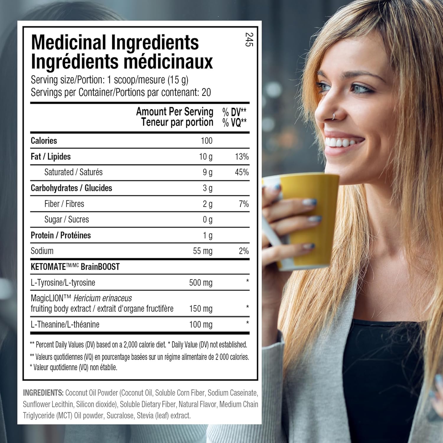 ANS Performance Ketomate Coffee Creamer: Sugar-Free MCT Oil Powder for Coffee, Tea, Shakes - Keto Energy, Sweet & Creamy - 20 Servings