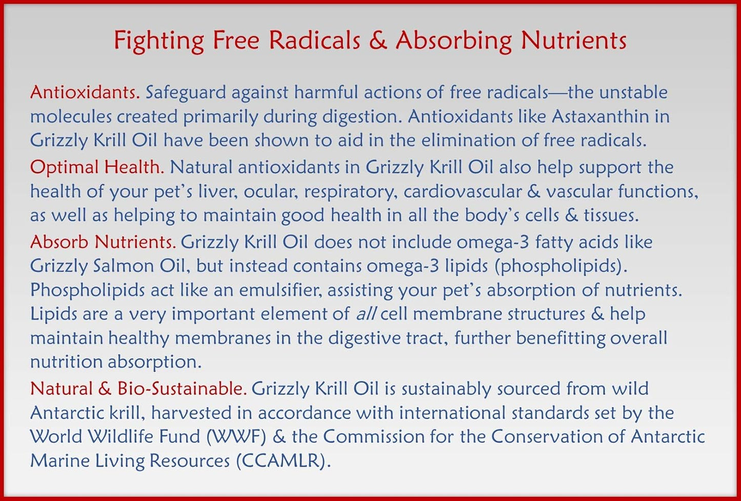Antarctic Krill Oil Dog Supplement with Omega 3 Fatty Acids, 4 oz
