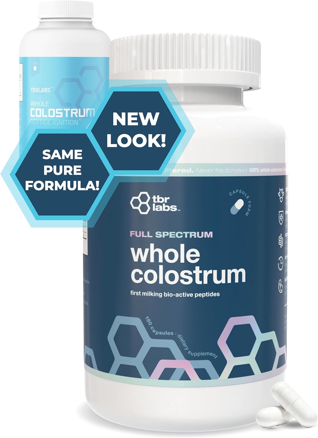 Antibiotic and Hormone Free Bovine Colostrum Capsules - 180 Count - USA Sourced - All Natural - First Milking - BoostGo Australia