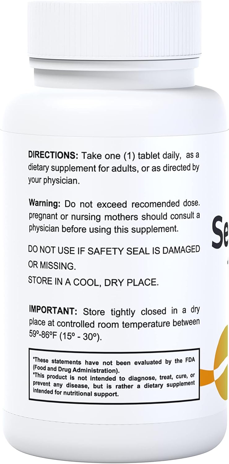 Antioxidant and Immune Support with Hallusa Natural Selenium Tablets - 60 Day Supply for Heart Health