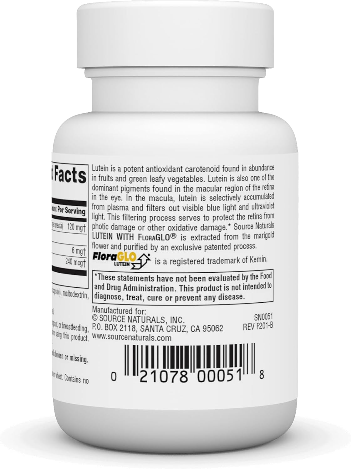 Antioxidant Carotenoid Supplement with 6mg of Lutein - 45 Capsules by Source Naturals