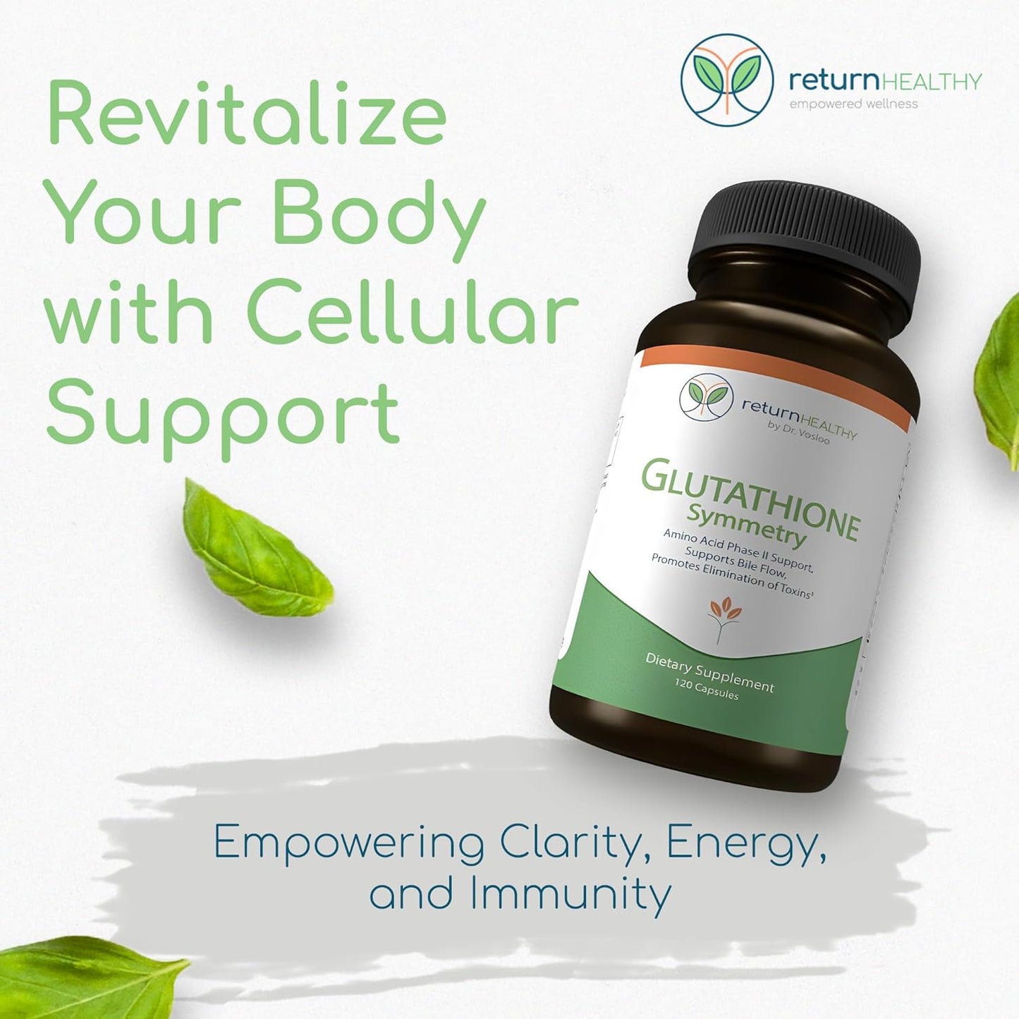 Antioxidant & Detox Support | S-Acetyl Glutathione Supplement | Natural Cellular Health | Vegan, Non-GMO, 120 Capsules