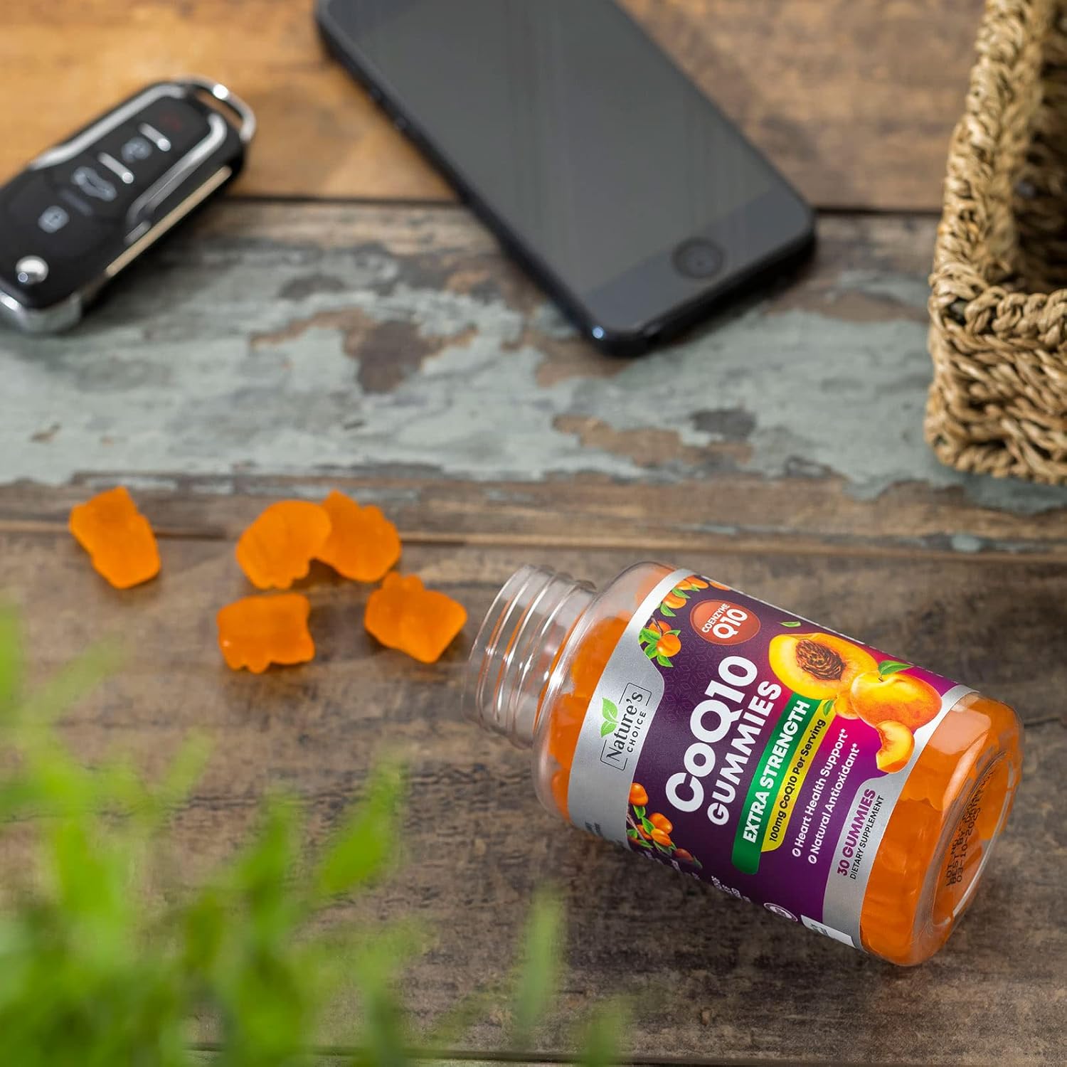 Antioxidant Heart Health Support CoQ10 Gummies - 100mg, 3X Absorption, Energy Boost, Non-GMO, 30 Count