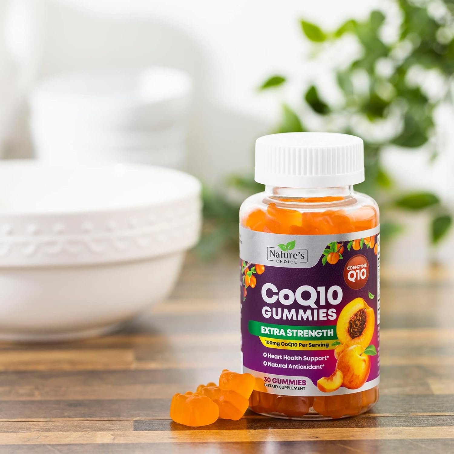 Antioxidant Heart Health Support CoQ10 Gummies - 100mg, 3X Absorption, Energy Boost, Non-GMO, 30 Count