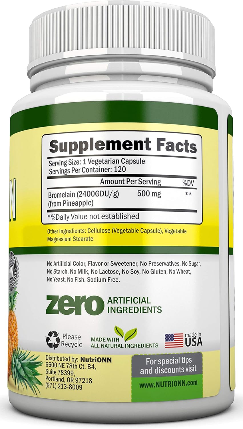 Antioxidant & Immunity Boost Combo: NutriONN Bromelain Capsules + Olive Leaf Extract Capsules