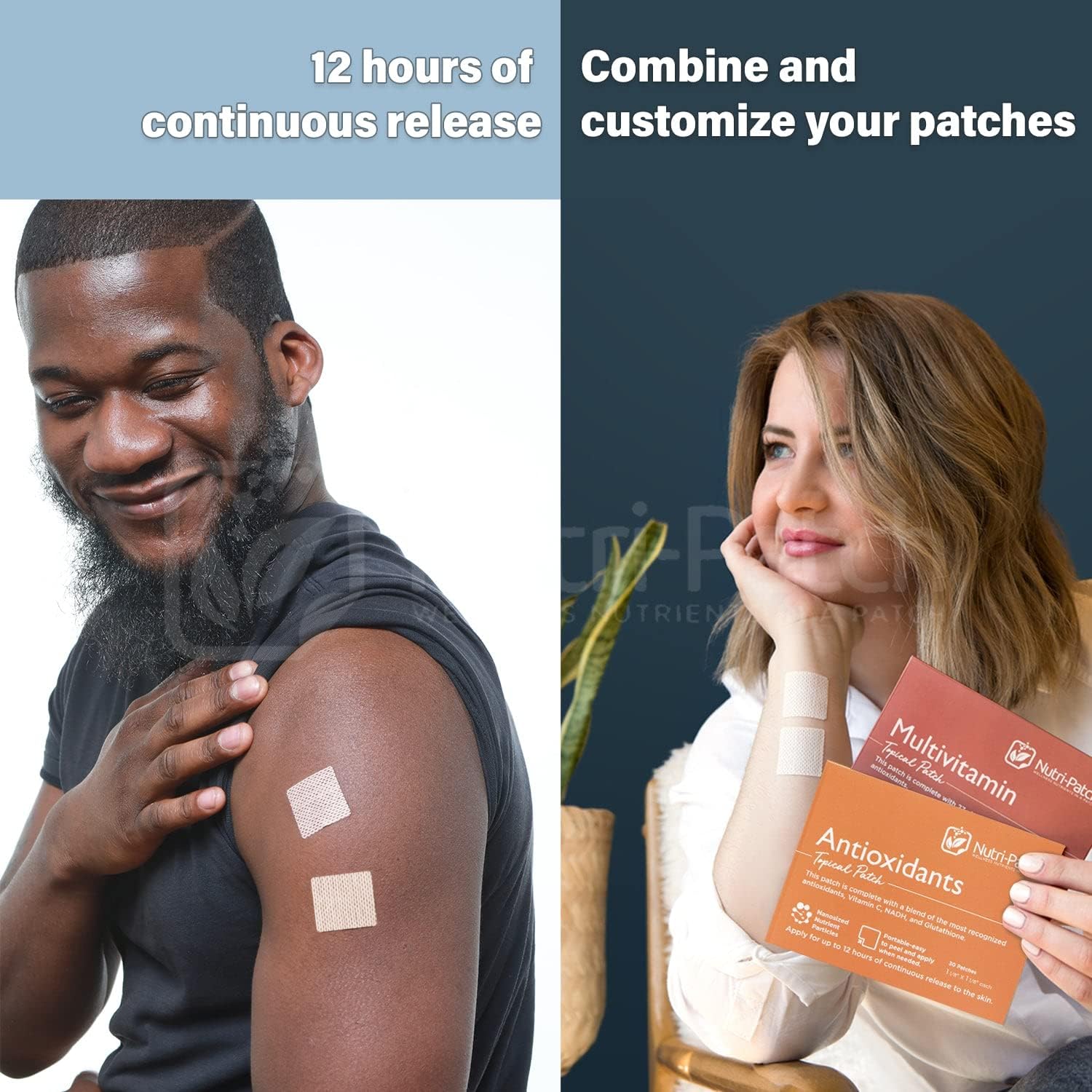 Antioxidant Patch with Vitamin C, Coenzyme Q10, NADH, NAC, Quercetin - Wellness Boost (30 Pack)