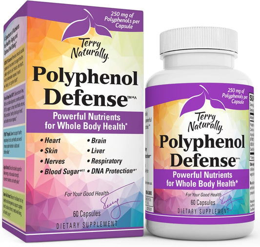 Antioxidant Polyphenol Blend Capsules for Brain, Liver, Nerve, Respiratory & Skin Health - Whole Body Support - 60ct