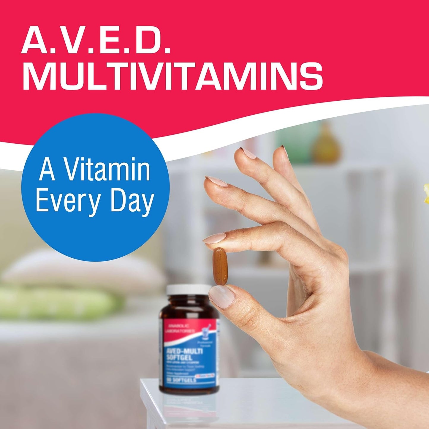 Antioxidant-Rich 30-in-1 Adult Multivitamin with Iron for Women and Men - Vitamins A C D E B Complex Zinc Magnesium Lutein Lycopene & More - 1 Month Supply