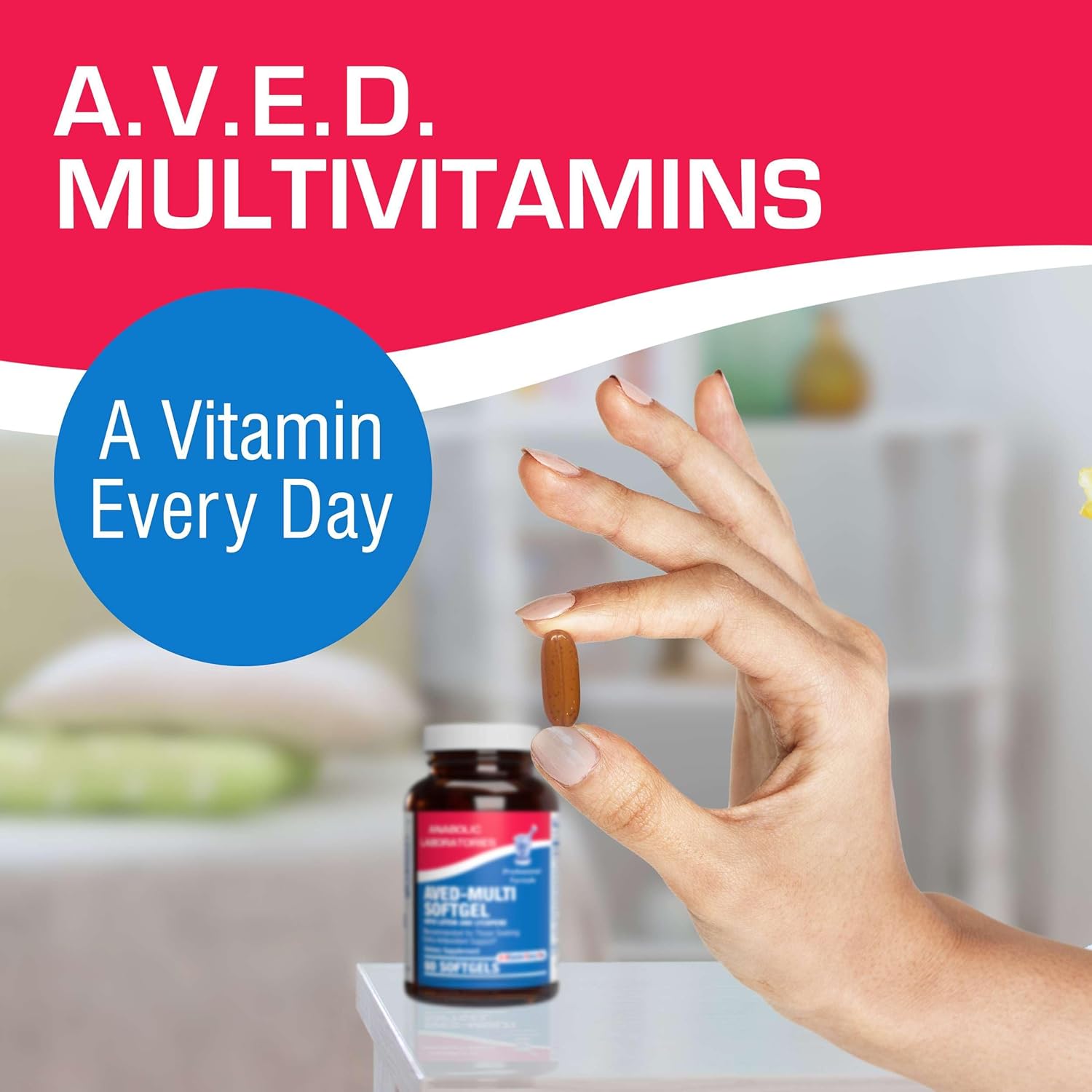 Antioxidant-Rich 30-in-1 Adult Multivitamin with Iron for Women and Men - Vitamins A C D E B Complex Zinc Magnesium Lutein Lycopene & More - 1 Month Supply