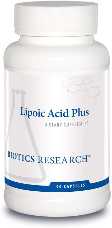 Antioxidant-Rich Biotics Research Lipoic Acid Plus with Alpha-Lipoic Acid and Vitamin C for Eye Health - 90 Capsules