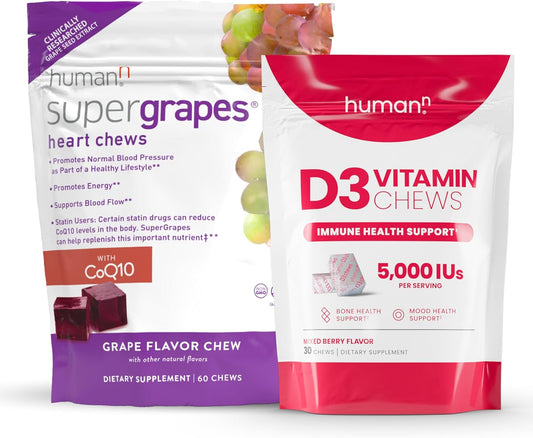 Antioxidant-Rich humanN SuperGrapes & Vitamin D3 Chews for Immune Support and Overall Wellness