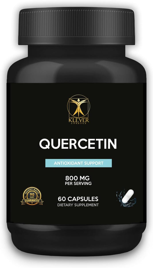 Antioxidant Rich Quercetin with Bromelain Supplement for Brain Health - 60 Capsules, 800mg per Serving