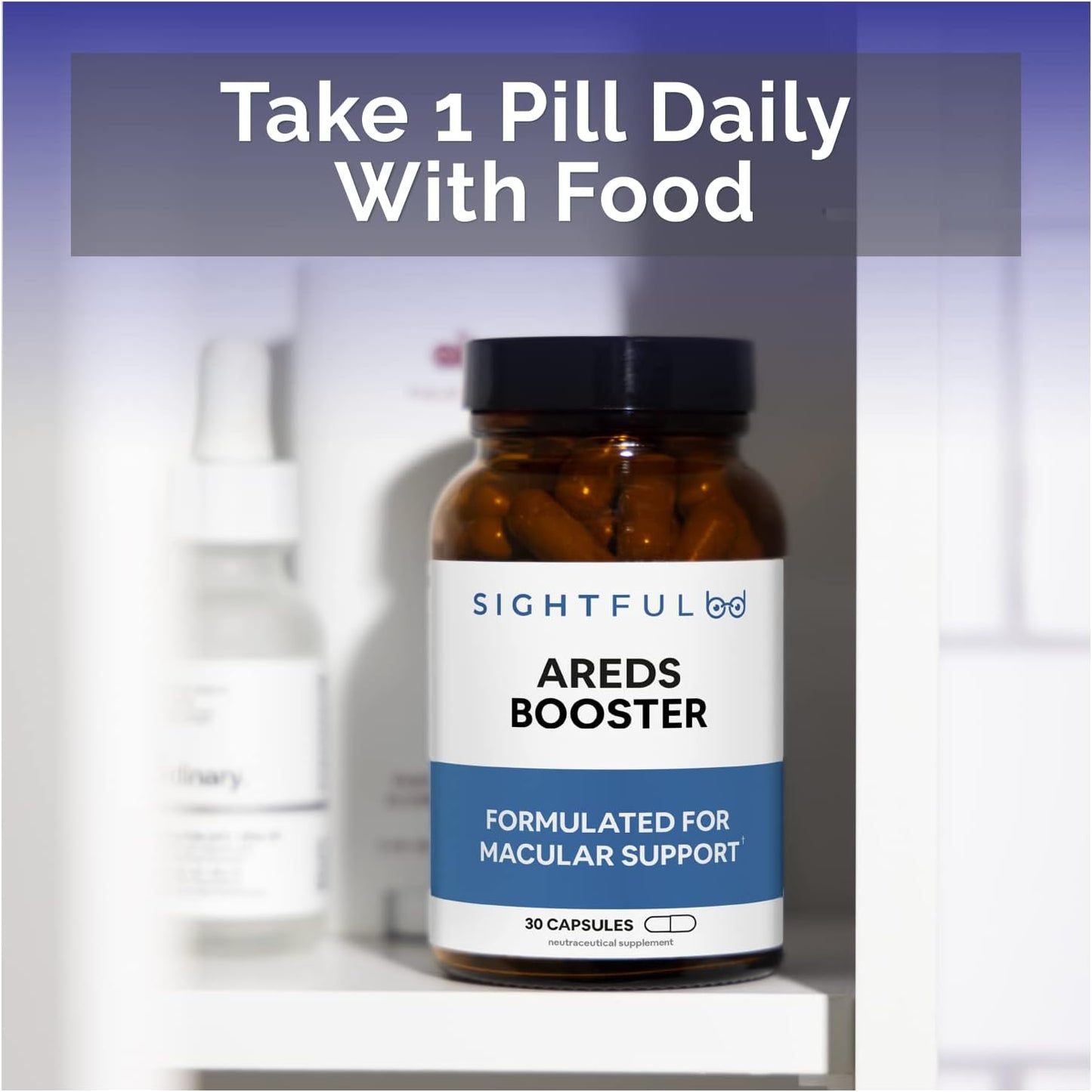 Antioxidant-Rich Sightful AREDS Booster with Resveratrol, Quercetin, & Green Tea Extract | Unique Formula | 30 Count