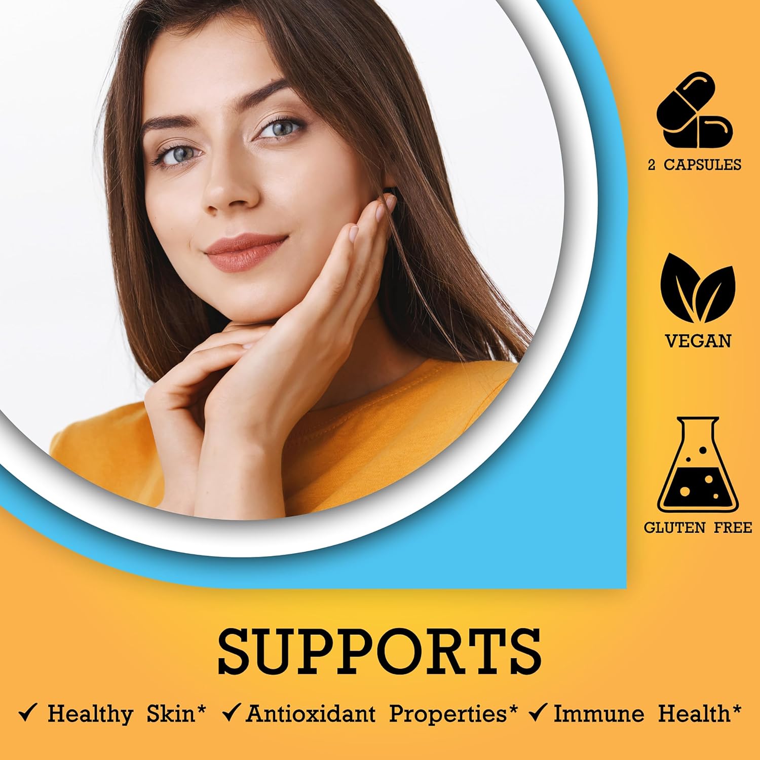 Antioxidant-Rich Skin Care Capsules with Vitamin B3 and Fern Extract for Summer-Ready Skin