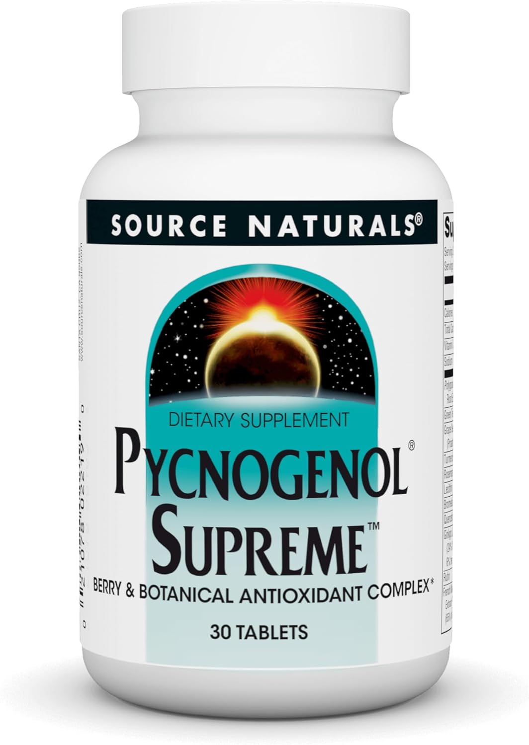 Antioxidant Rich Source Naturals Pycnogenol Supreme Tablets - Berry & Botanical Complex, 30 Count