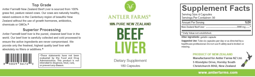 Antler Farms Pure New Zealand Beef Liver & Bone Marrow Bundle - Cold Processed Supplement